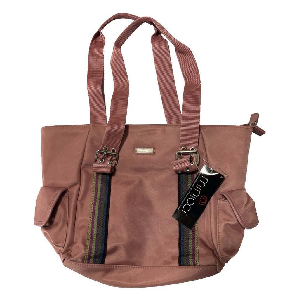 Minicci Mauve VTG Shoulder Bag Purse Y2K 90's BOHO Travel Colorful Pastel Spring